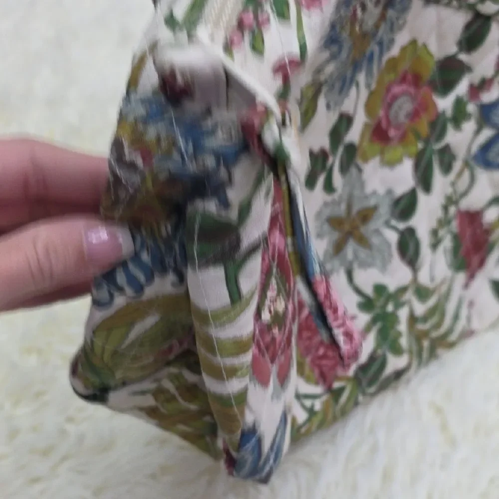 Pottery Barn Elegant Cosmetic Bag in Classic Beige